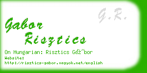 gabor risztics business card